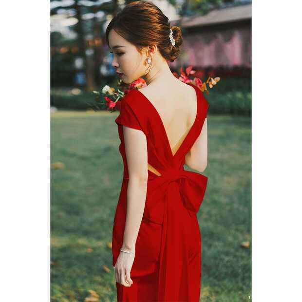 silk wedding dress
