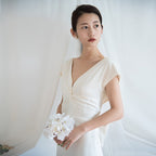 silk wedding dress