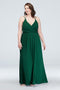 tailor shop  Double-Strap Long Georgette Bridesmaid Wrap Dress wrap arouond dress for wedding party sedona oasis teal blue color