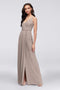 tailor shop  Double-Strap Long Georgette Bridesmaid Wrap Dress wrap arouond dress for wedding party sedona oasis teal blue color