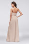 tailor shop  Double-Strap Long Georgette Bridesmaid Wrap Dress wrap arouond dress for wedding party sedona oasis teal blue color