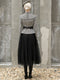 tailor shop Retro Slim and thin dark brown houndstooth winter female light luxury top and skirt Semi-Formal Dresses