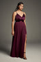Tailor Shop Custom Made Charmeuse and Chiffon Bridesmaid Dress Plus Size Bridesmaid Dress  Purple Formal Plus Size