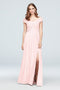 tailor shop custom made Crisscross Off-the-Shoulder Mesh Bridesmaid Dress iris petal pink champagne color plus size dress