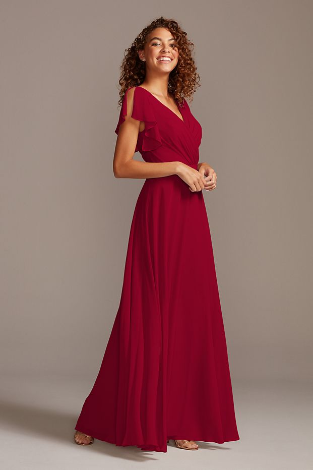 bridesmaid dress with flutter sleeve full skirt tailor shop custom made Flutter Sleeve Full Skirt Bridesmaid Dress dus –  Shenzhen Stephanie Apparel Ltd. Shenzhen Tailor
