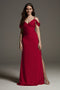tailor shop custom made Shine Bodice Off Shoulder Crepe Bridesmaid Dress