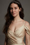 tailor shop custom made Shine Bodice Off Shoulder Crepe Bridesmaid Dress