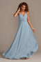 Tailor Shop Custom Made Spaghetti Strap Full Skirt Bridesmaid Dress Ballet Dusty Blue Teal Blue Juniper Color Bridesmaid Dress