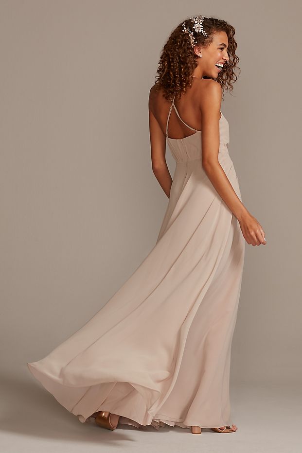 tailor shop custom made Spaghetti Strap Full Skirt Bridesmaid Dress guava sky blue wine mystic color bridesmaid dress