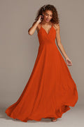 tailor shop custom made Spaghetti Strap Full Skirt Bridesmaid Dress guava sky blue wine mystic color bridesmaid dress