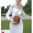 Tailor Shop Custom Made Light Wedding Dress Pure Silk Wool Fabric Off Shoulder Simple Silk Wedding Dress White Silk Wedding Gown