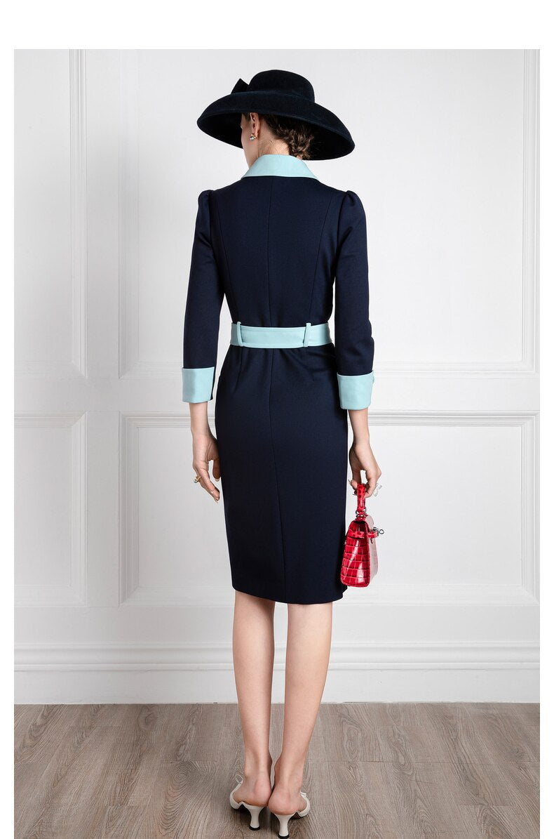 tailor shop custom made  mother of the bride dress plus size dress viscose dress navy blue dress  mother in law dresses