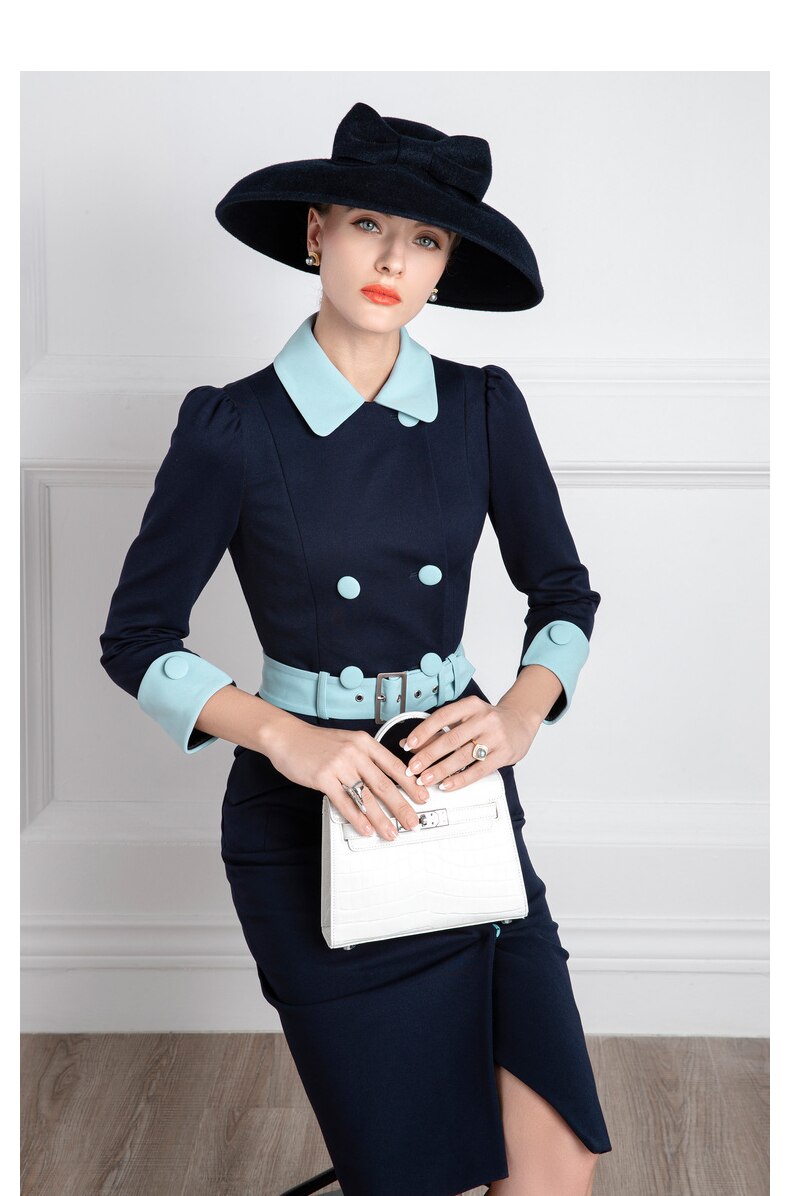 tailor shop custom made  mother of the bride dress plus size dress viscose dress navy blue dress  mother in law dresses