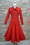 Tailor Shop Light Red Wool Dress Retro Slim  Female Light Luxury Dress Semi-Formal Dresses