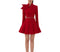Tailor Shop Light Red Wool Dress Retro Slim  Female Light Luxury Dress Semi-Formal Dresses