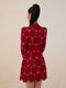 Tailor Shop Little Red Lace Dress Female Luxury Dress Semi-Formal Dresses Princess Dress Red Dress with Nude Color Lining Dress