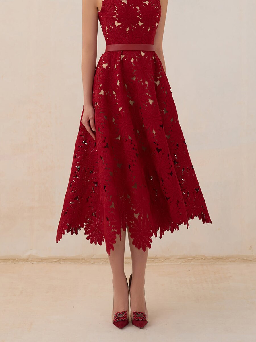 tailor shop red chrysanthemum lace dress female light luxury dress Semi-Formal Dresses princess dress Shenzhen Stephanie Apparel Ltd. Shenzhen Tailor tailor shop red chrysanthemum lace dress female light luxury dress Semi-Formal Dresses princess dress Shenzhen Stephanie Apparel Ltd. Shenzhen Tailor